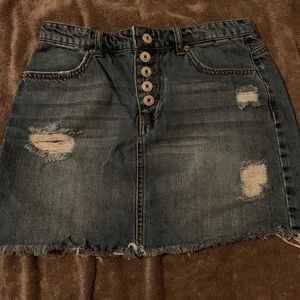 Mini jean skirt